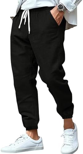 Premium Cotton Linen Ankle Pants