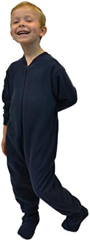 Big Feet Pjs Boys Girls Junior Navy Fleece Onesie Sleepwear