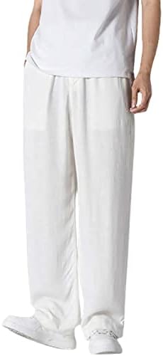 Mens Breathable Looser Fit Straight Trousers