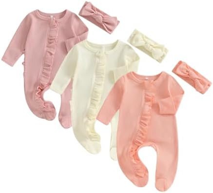Cute Zipper Pajamas for Baby Girls