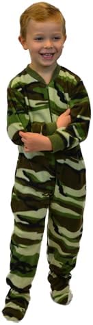 Big Boys Camo Fleece Pajamas by BIG FEET PAJAMA CO