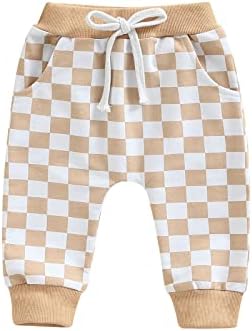 Checkerboard Plaid Elastic Pants for Toddler