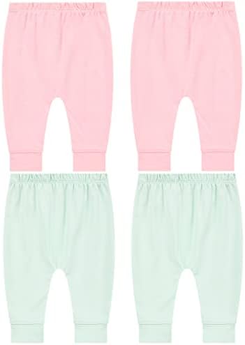Pack of 4 Cute Unisex Jogger Pants for Babies