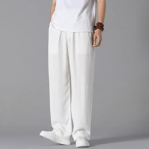 Mens Breathable Looser Fit Straight Trousers