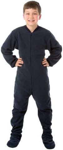 Big Feet Pjs Boys Girls Junior Navy Fleece Onesie Sleepwear