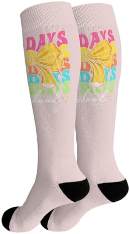 100 Days of School Girls Coquettes Bow Socks