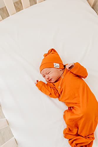 Copper Pearl Knotted Newborn Sleepers for Boys Girls