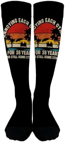 Funny Crew Socks for Men Thigh-High made from Multi-Layer