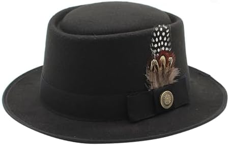 Classic Fedora Hats for Men Women - Faux Feathers and Cowgirl Style