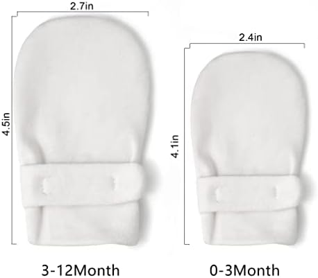 No Scratch 100 CottonAdjustable Baby Mittens Gloves