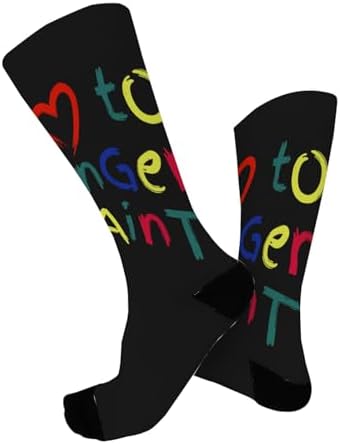 I Heart to Fingers Paint Socks for Boys
