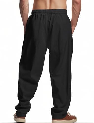 Cotton Linen Casual Drawstring Pants for Men - Brand Brand