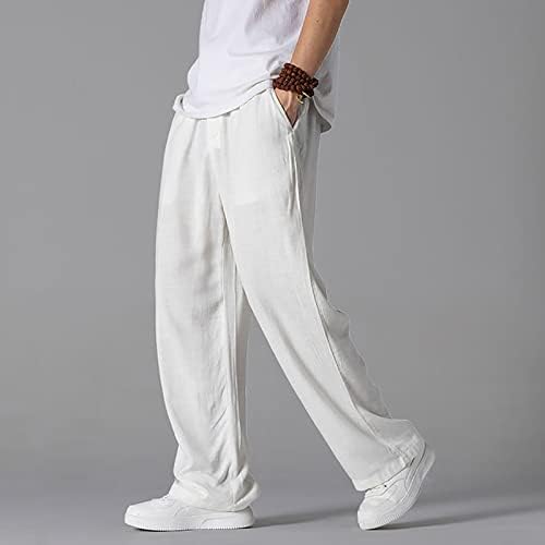 Mens Breathable Looser Fit Straight Trousers