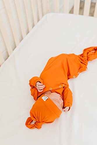 Copper Pearl Knotted Newborn Sleepers for Boys Girls