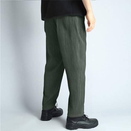 Mens Casual Corduroy Pants Bark Pattern