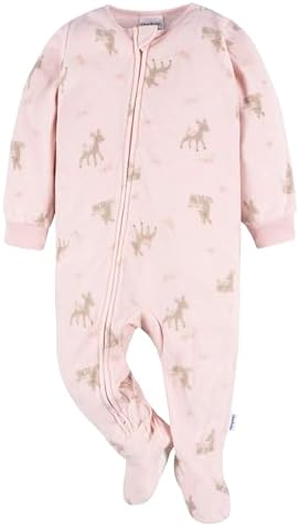 Gerber Baby Girls Flame Resistant Fleece Pajamas 3-Pack 1