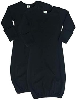 Adorable 2-Piece Long Sleeve Sleep Gown with Mitten Pockets