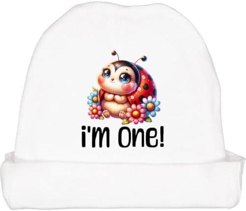 Ladybug First Birthday Baby Beanie Hat