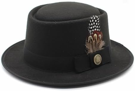 Classic Fedora Hats for Men Women - Faux Feathers and Cowgirl Style