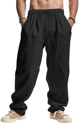 Cotton Linen Casual Drawstring Pants for Men - Brand Brand