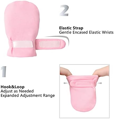 No Scratch 100 CottonAdjustable Baby Mittens Gloves
