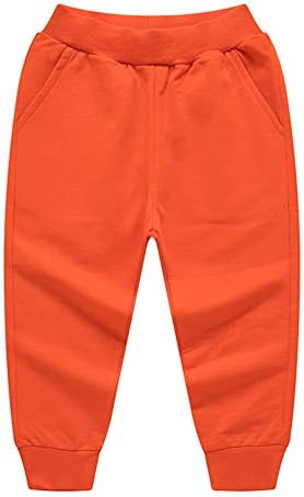 HAXICO Unisex Kids Solid Cotton Elastic Waist Winter Pants Toddler Comfortable Durable