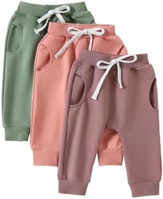 SHUING 3-Piece Casual Joggers for Toddlers