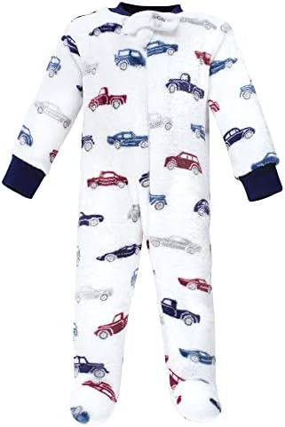 Hudson Baby Baby Girls Plush Sleep and Play Blanket Sleepers