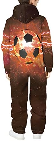 DDFS Boys Girls Unisex Kids Jumpsuits Novelty Printed Zip Up Hoodie Onesie Rompers