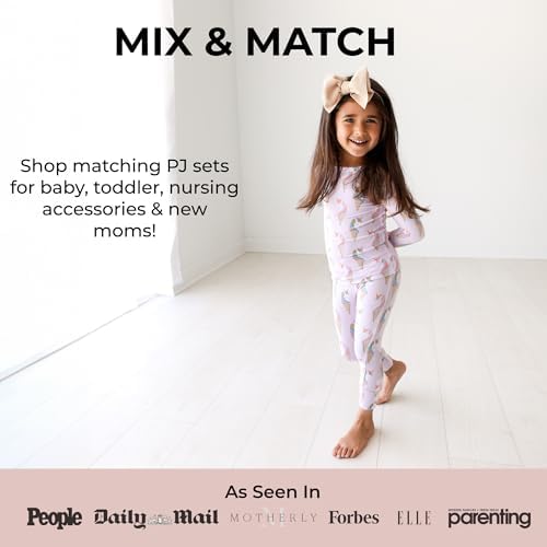 Posh Peanut Footless Baby Girl Pajamas with Ruffled Edges