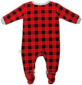 Snugabye buffalo plaid sleeper pull-on baby girls essential sleepwear machine washable