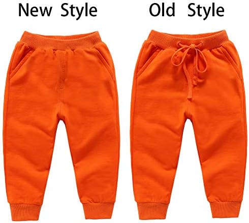 HAXICO Unisex Kids Solid Cotton Elastic Waist Winter Pants Toddler Comfortable Durable