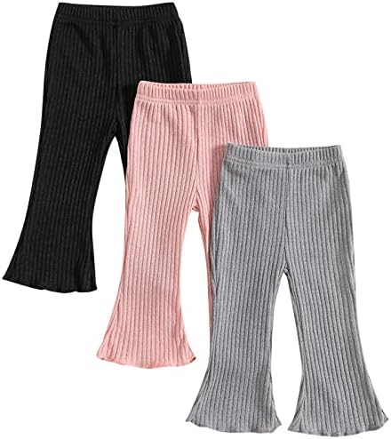 3-Piece Ruffle Flared Baby Pants Set