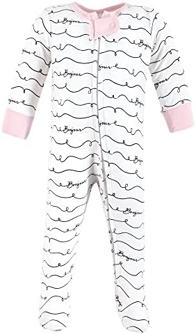 Hudson Baby Baby Girls Cotton Sleep and Play Set 1