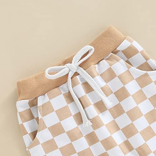 Checkerboard Plaid Elastic Pants for Toddler