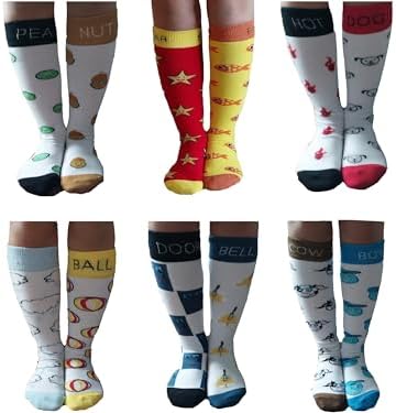 Mixin Itup Knee High Compound Word Socks for Girls