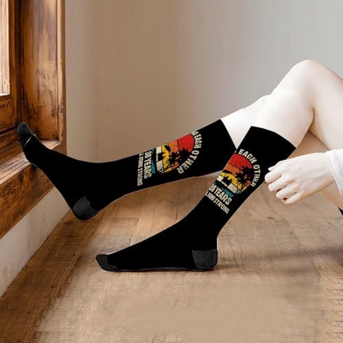 Funny Crew Socks for Men Thigh-High made from Multi-Layer