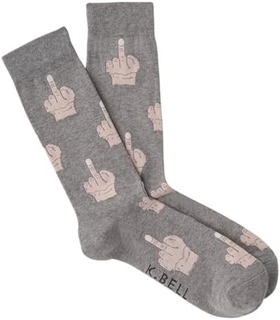 K Bell Mens Funny Crew Socks