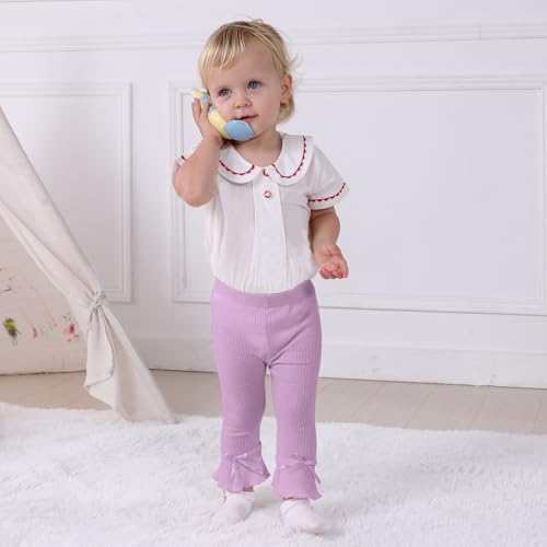 Newborn Baby Girl Bell Bottom Pants 5-Pack