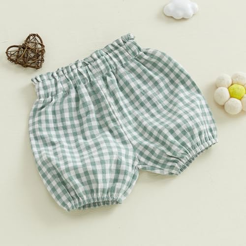 Emmababy Plaid Ruffle Shorts