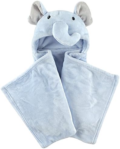 Hudson Baby BABY GIRL PLUSH ELEPHANT HOOKED BLANKET