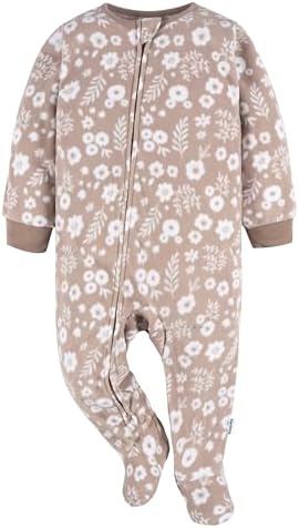 Gerber Baby Girls Flame Resistant Fleece Pajamas 3-Pack 1