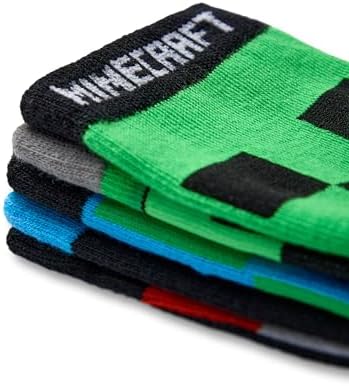 Minecraft Boys Socks Set Creeper TNT Print Fun