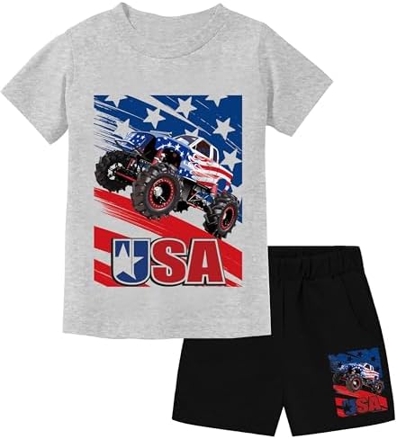 Patriotic 4th of July Boys Outfit Set