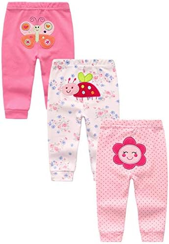 Kiddiezoom Baby Set of 4 Organic Cotton Pants for Girls