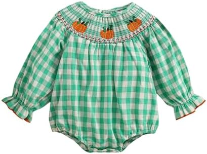 Baby Girl Festival Plaid Onesie pumpkin turkey holiday