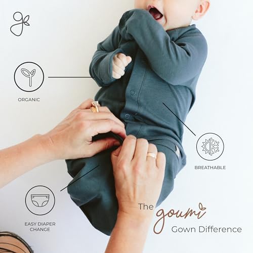 Goumikids Viscose Made from Bamboo Organic Cotton Convertible Baby Gown Nightie