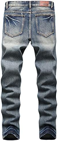 Ripped Regular Fit Mens Jeans by AITITIA - Casual Comfort Trendy Style