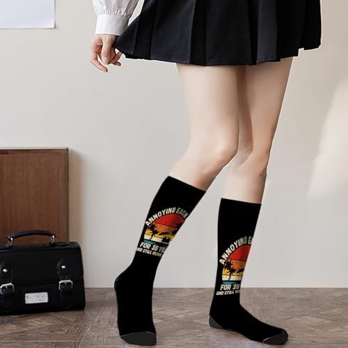 Funny Crew Socks for Men Thigh-High made from Multi-Layer