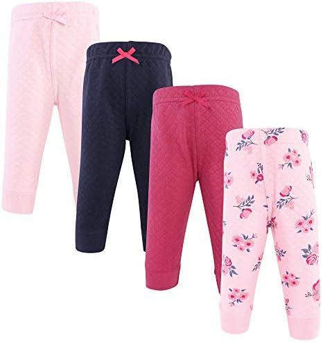 Hudson Baby Baby Girls Quilted Jogger Pants 4pk